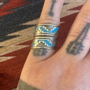 Silver and Turquoise Native Ring